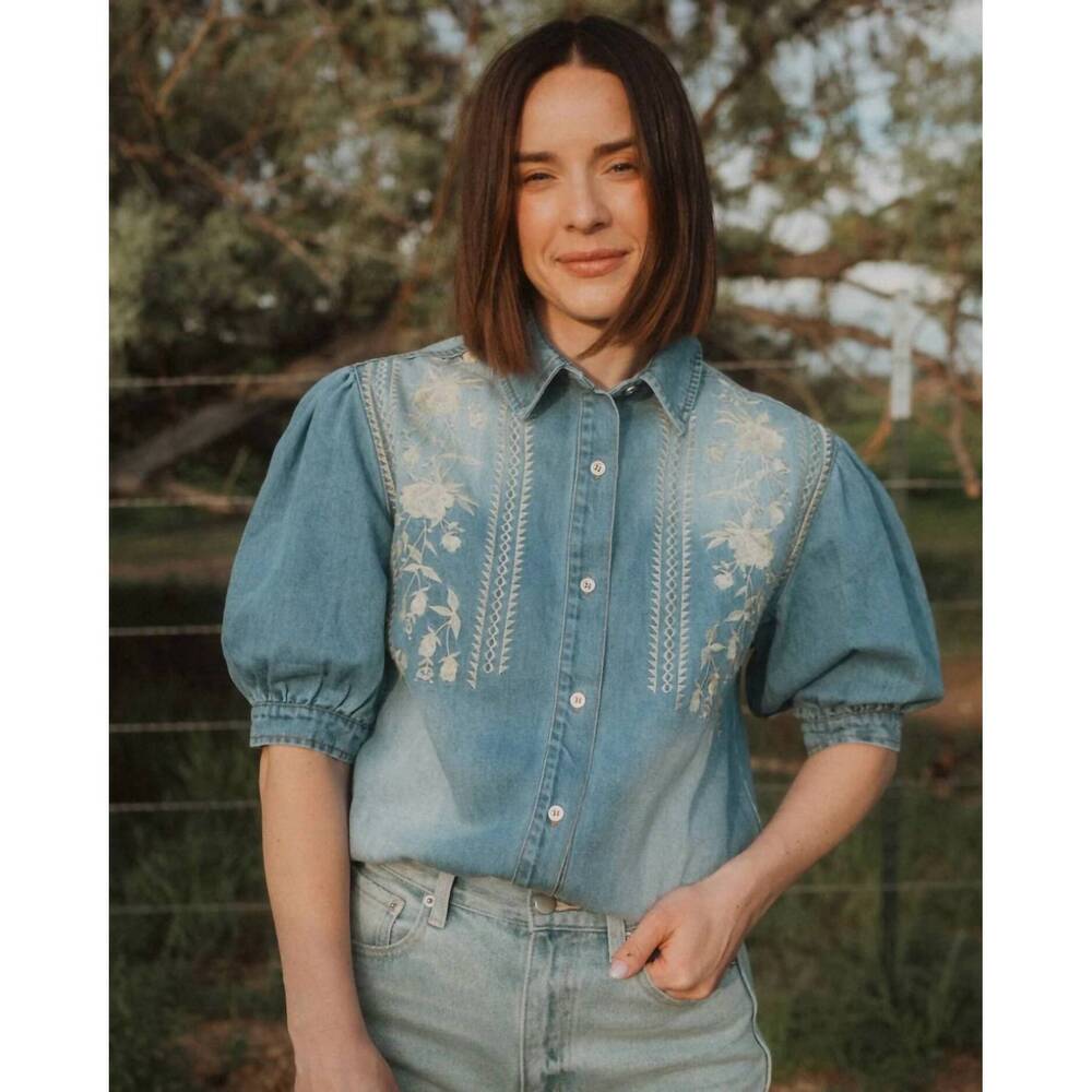 NEW BLUE B tila bodysuit in denim